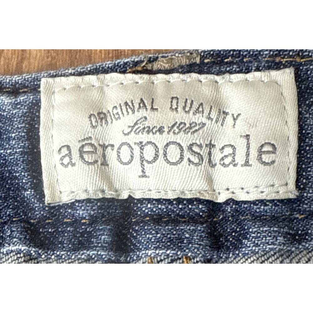 Aeropostale Jeans Women Size 3 / 4 SHORT Blue BAYLA Skinny Medium Wash - Picture 3 of 10